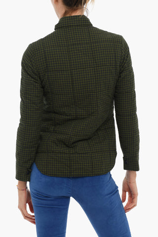 Overshirt Imbottito a Quadri con Bottoni Automatici