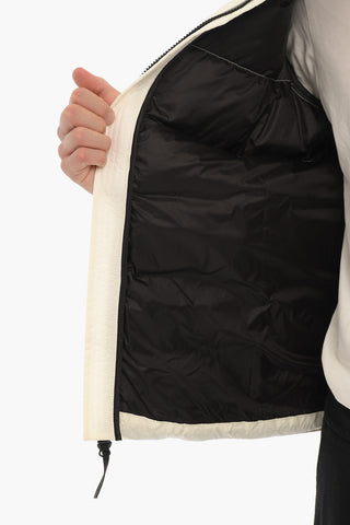 Solid Color SIERRA Down Jacket with Hood and Contrasting Details