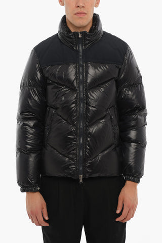 Solid Color LOGO ARTIC Down Jacket with Zip Closure
