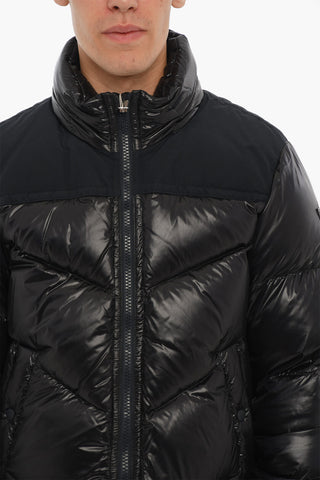 Solid Color LOGO ARTIC Down Jacket with Zip Closure