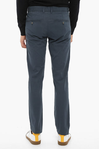 Stretch Cotton Chino Pants with Belt Loops