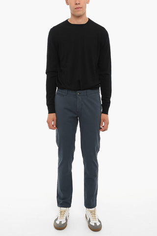Stretch Cotton Chino Pants with Belt Loops