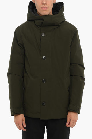 Solid Color GTX ALPINE Down Jacket with Logoed Buttons
