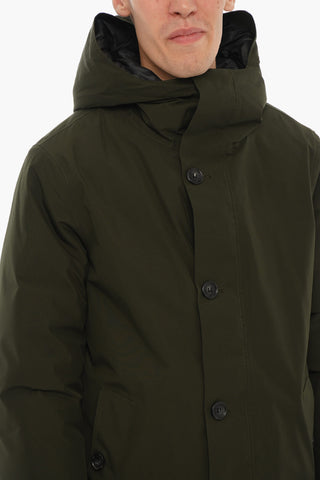 Solid Color GTX ALPINE Down Jacket with Logoed Buttons