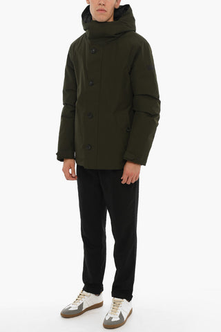 Solid Color GTX ALPINE Down Jacket with Logoed Buttons