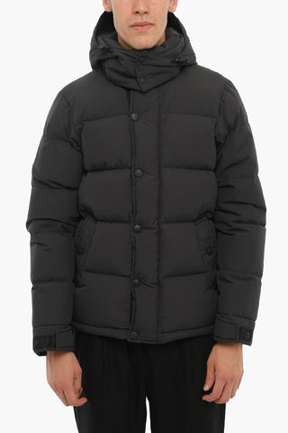 Solid Color Down Jacket with Removable Hood