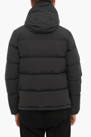 Solid Color Down Jacket with Removable Hood