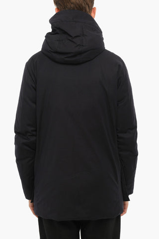 Virgin Wool LP MOUNTAIN Down Jacket with Hood and Hidden Closure