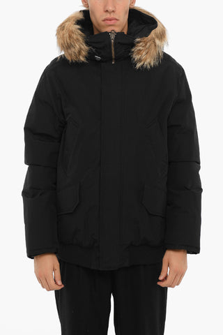 Piumino NORTHERN in Cotone e Nylon con Pelliccia sul Cappuccio