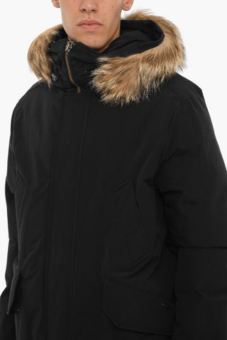 Piumino NORTHERN in Cotone e Nylon con Pelliccia sul Cappuccio