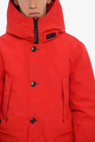 Piumino Utility GTX MOUNTAIN in Tinta Unita con Cappuccio e Dettagli a Contrasto