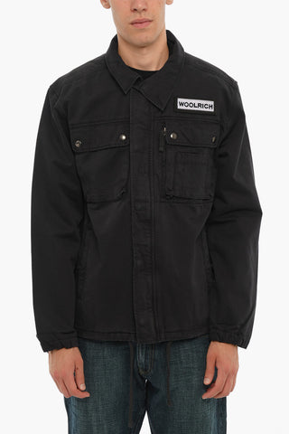 Giubbotto Utility in Cotone con Patch Logo Removibile