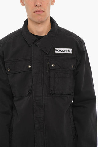 Giubbotto Utility in Cotone con Patch Logo Removibile