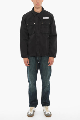 Giubbotto Utility in Cotone con Patch Logo Removibile