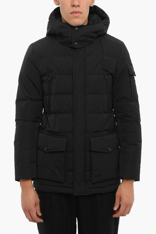 Solid Color BLIZZARD Down Jacket with Removable Hood