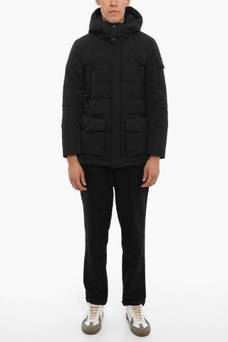 Solid Color BLIZZARD Down Jacket with Removable Hood