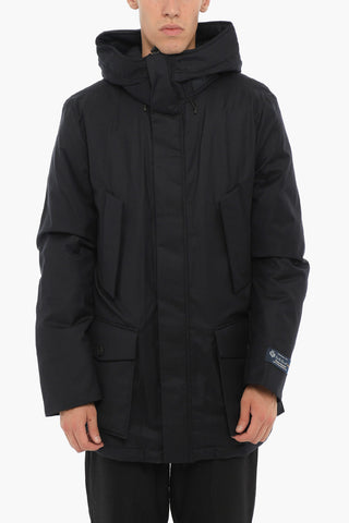 Piumino in Twill di Lana Vergine e Seta