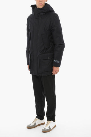 Piumino in Twill di Lana Vergine e Seta