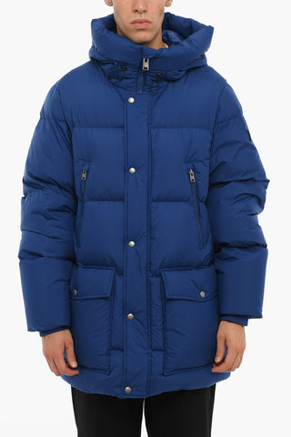 Solid Color SIERRA SUPREME Down Jacket with Snap Buttons