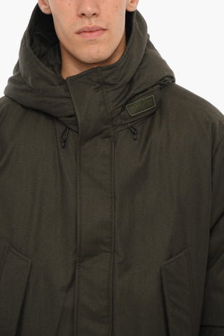 Virgin Wool and SilkTwill Down Jacket