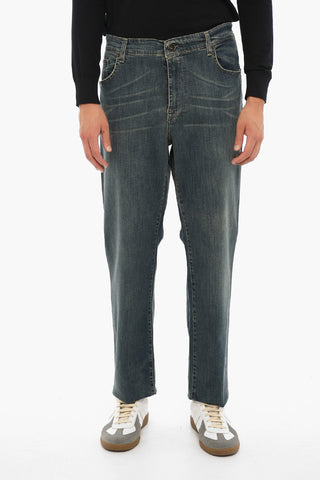 PENN-RICH Regular Waist Stretch Denim Jeans 19cm