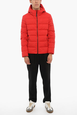 Solid Color SIERRA Down Jacket with Hood and Zip Closure