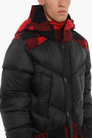 Reversible Down Jacket with Wool anche Buffalo Check Details