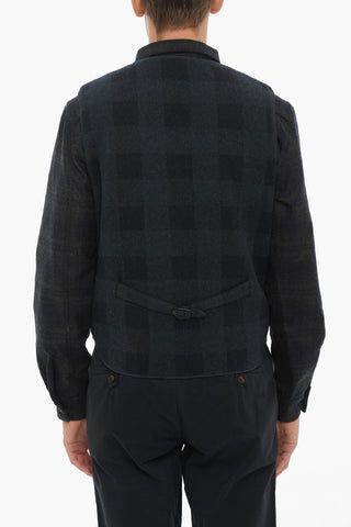 Buffalo Checked Padded RAIL ROAD Vest with Double Breast Pocket