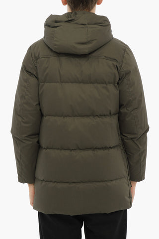 Cotton POCONO MOUNTAIN  Down Jacket with 4-Pockets and Hood