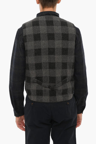 Buffalo Checked Padded RAIL ROAD Vest with Double Breast Pocket