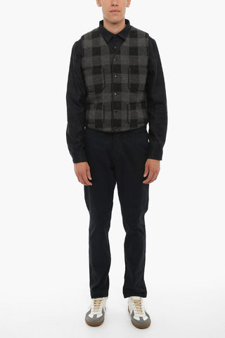 Buffalo Checked Padded RAIL ROAD Vest with Double Breast Pocket
