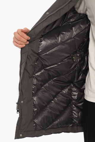 Hidded Closure Solid Color MARINE Down Jacket