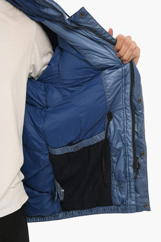 Nylon HI-LOFT MAFFLE Down Jacket with Hidden Closure
