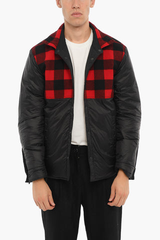 Reversible Down Jacket with Snap Buttons
