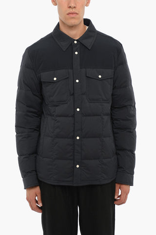 Reversible Down Jacket with Snap Buttons