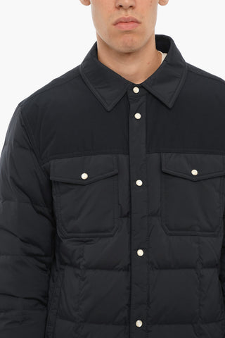 Reversible Down Jacket with Snap Buttons