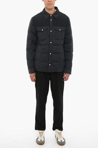 Reversible Down Jacket with Snap Buttons
