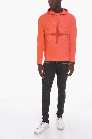 Cotton-knitted Hoodie with Embroidered Logo
