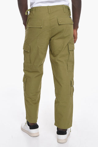 Solid Color Cotton Cargo Pants