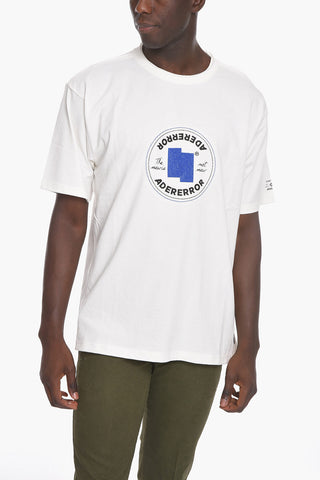ADER ERROR T-shirt Girocollo con Ricamo Logo in Rilievo