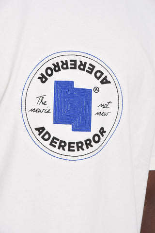 ADER ERROR T-shirt Girocollo con Ricamo Logo in Rilievo