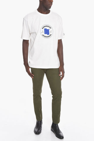 ADER ERROR T-shirt Girocollo con Ricamo Logo in Rilievo