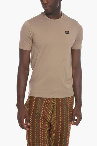 T-shirt Girocollo con Ricamo
