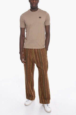 T-shirt Girocollo con Ricamo
