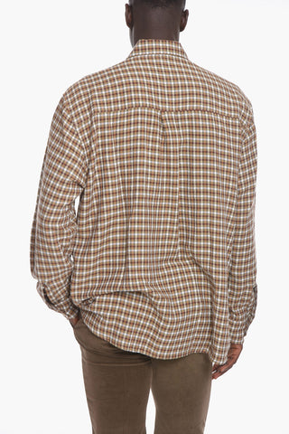 Spread Collar Checked ABOVE Shirt with Breast Pocket