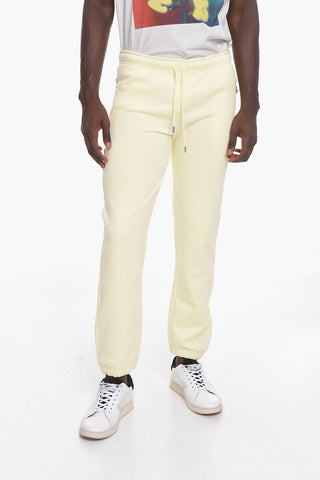 Fleeced-Cotton Pants with Silver Details