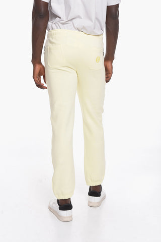 Fleeced-Cotton Pants with Silver Details