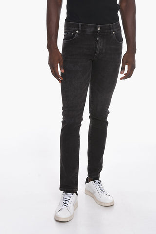 Graffiti Printed Slim Fit Jeans