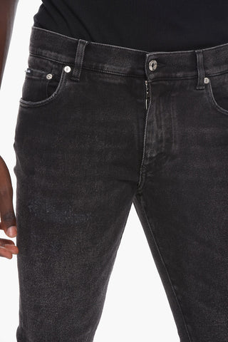 Graffiti Printed Slim Fit Jeans
