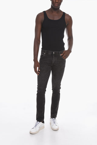 Graffiti Printed Slim Fit Jeans